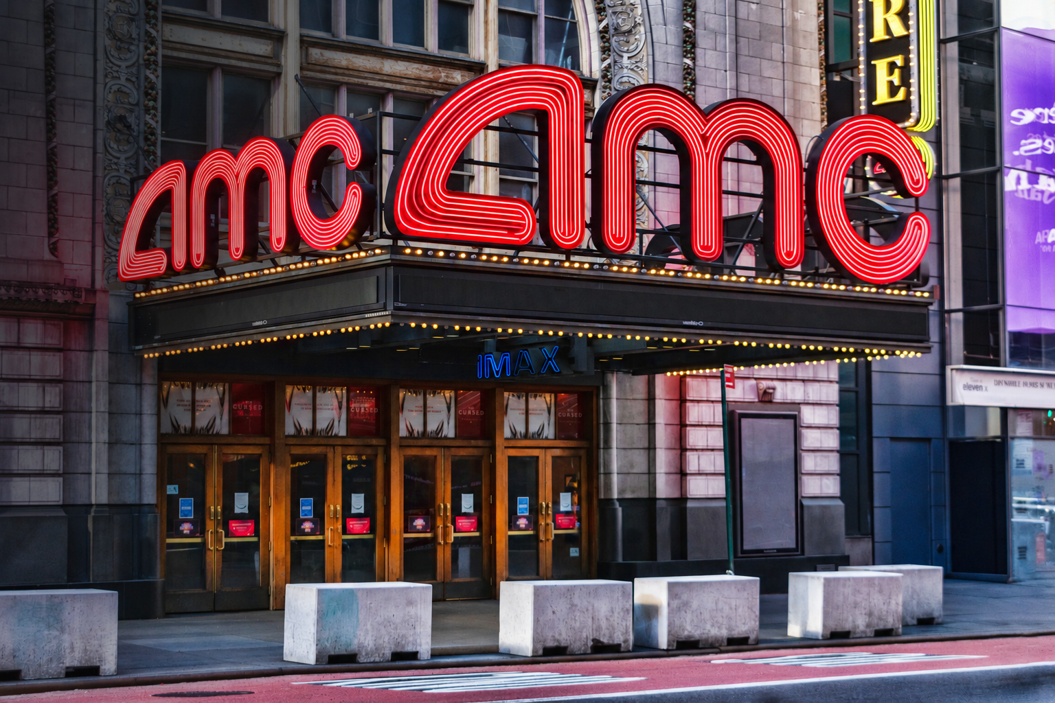 AMC Theater with Subtle Charcoal Gradient