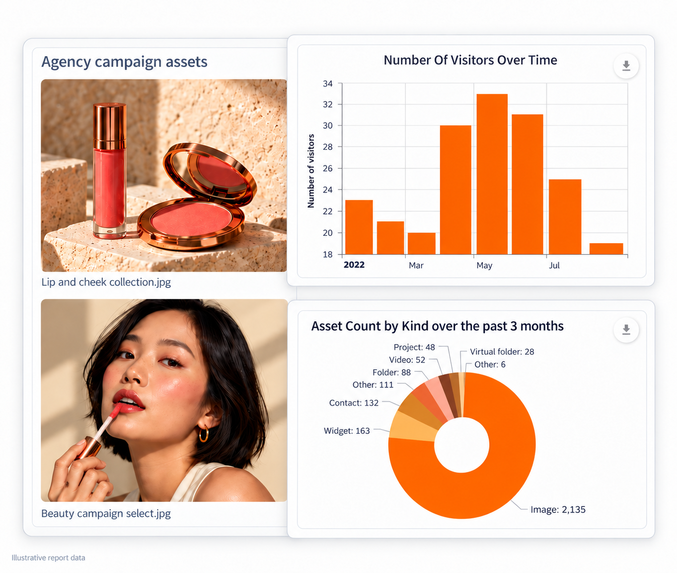 Beauty campaign agency reporting dashboard