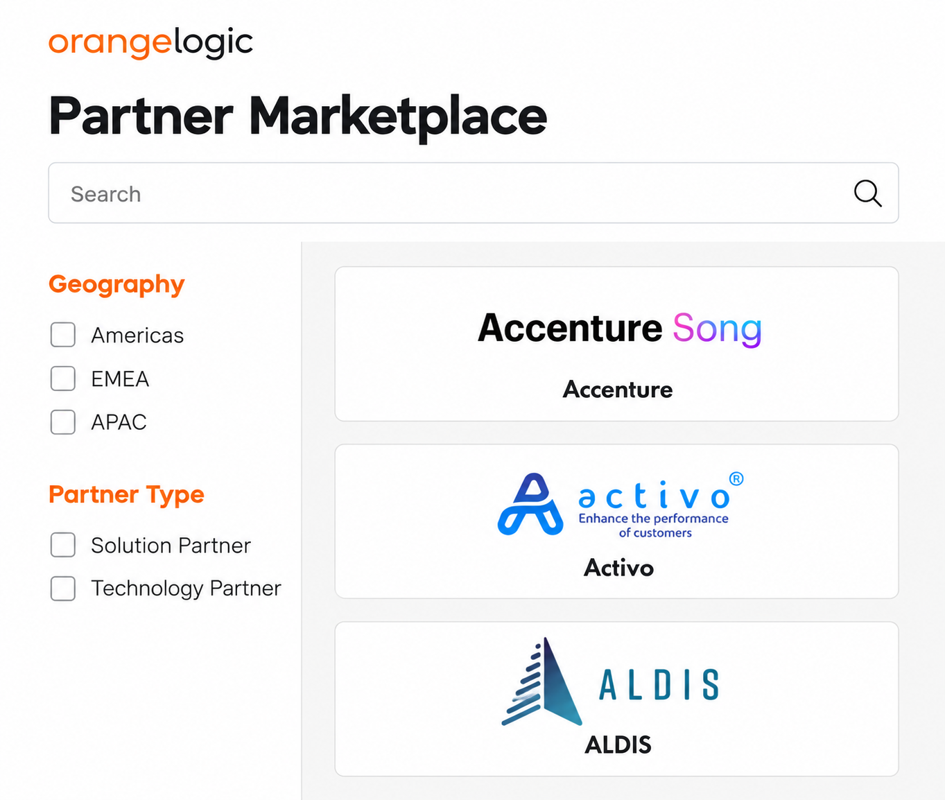 Orange Logic Marketplace with DAM integrations and partner extensions