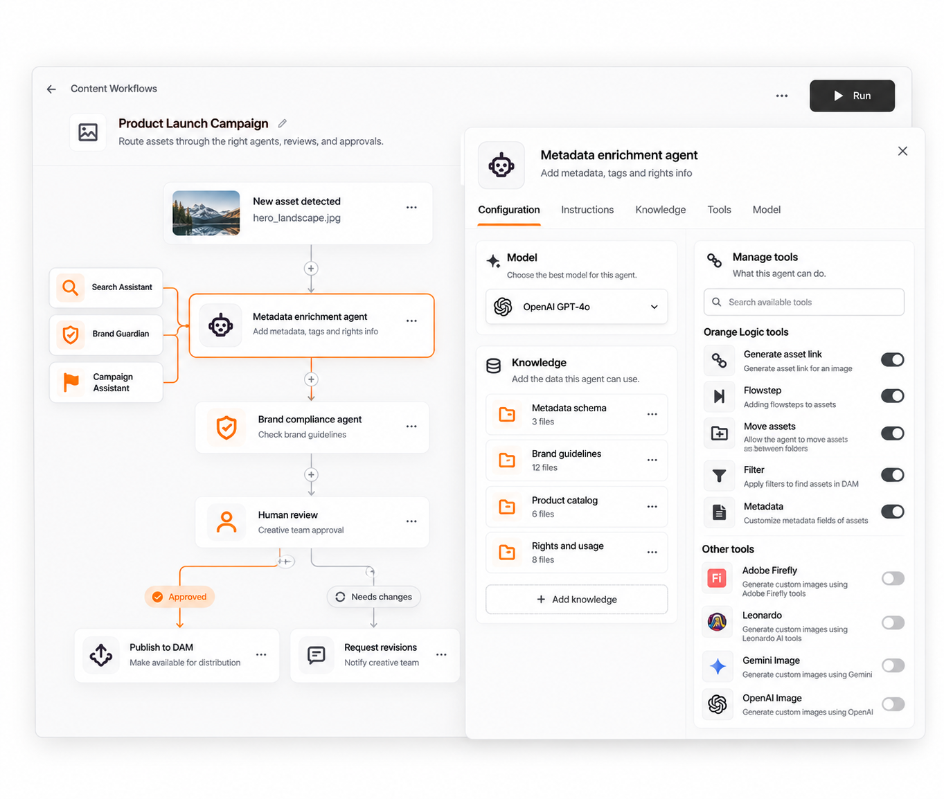 Agent Studio agents in content workflows