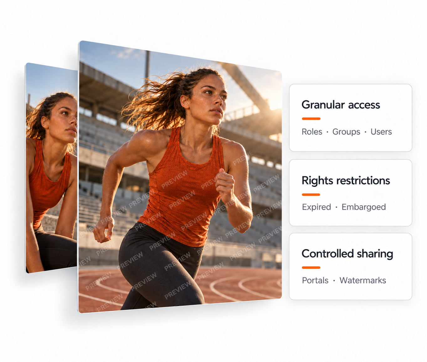 Athlete media access and sharing