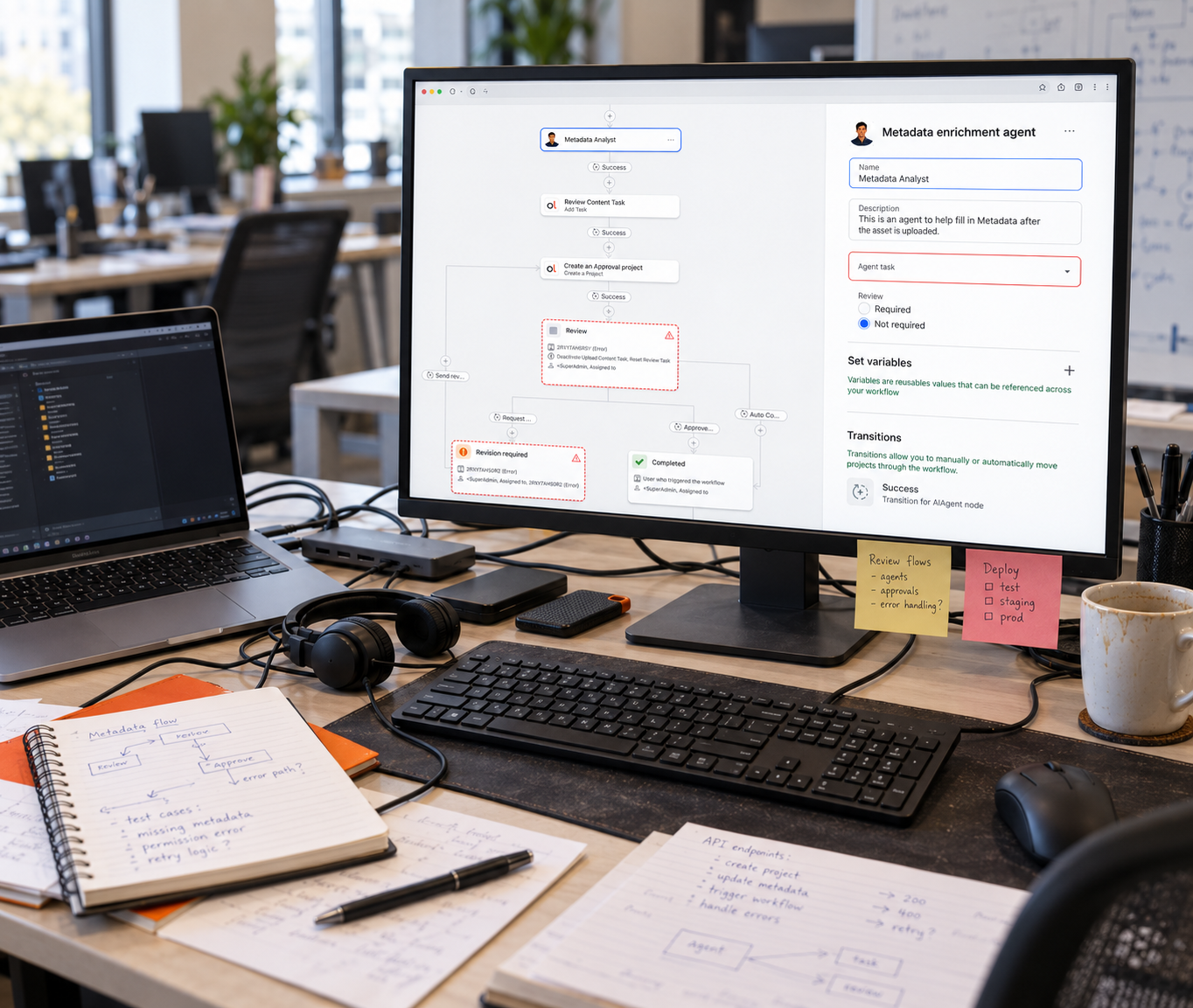 Lived-in IT workflow desk