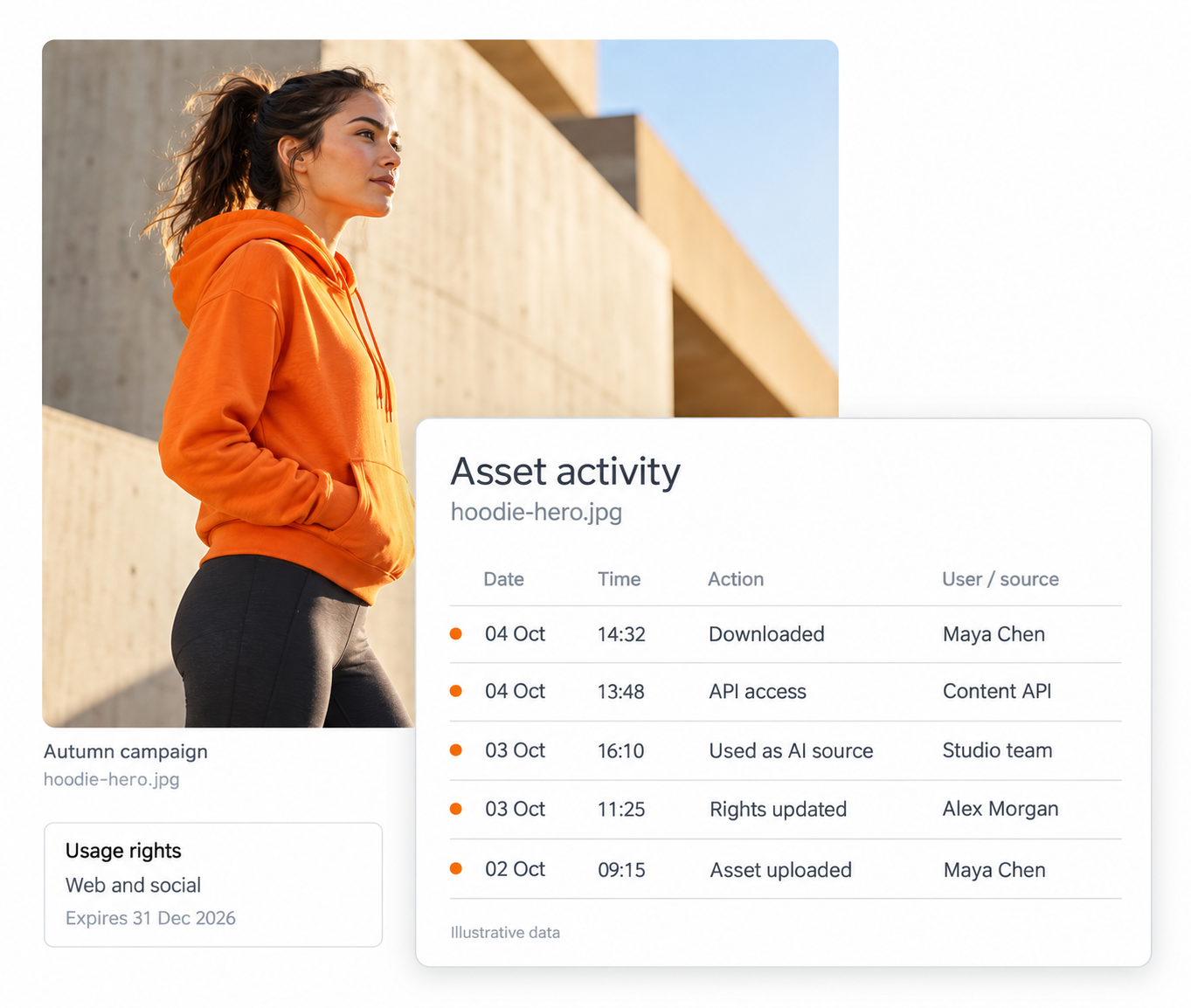 Asset activity audit trail
