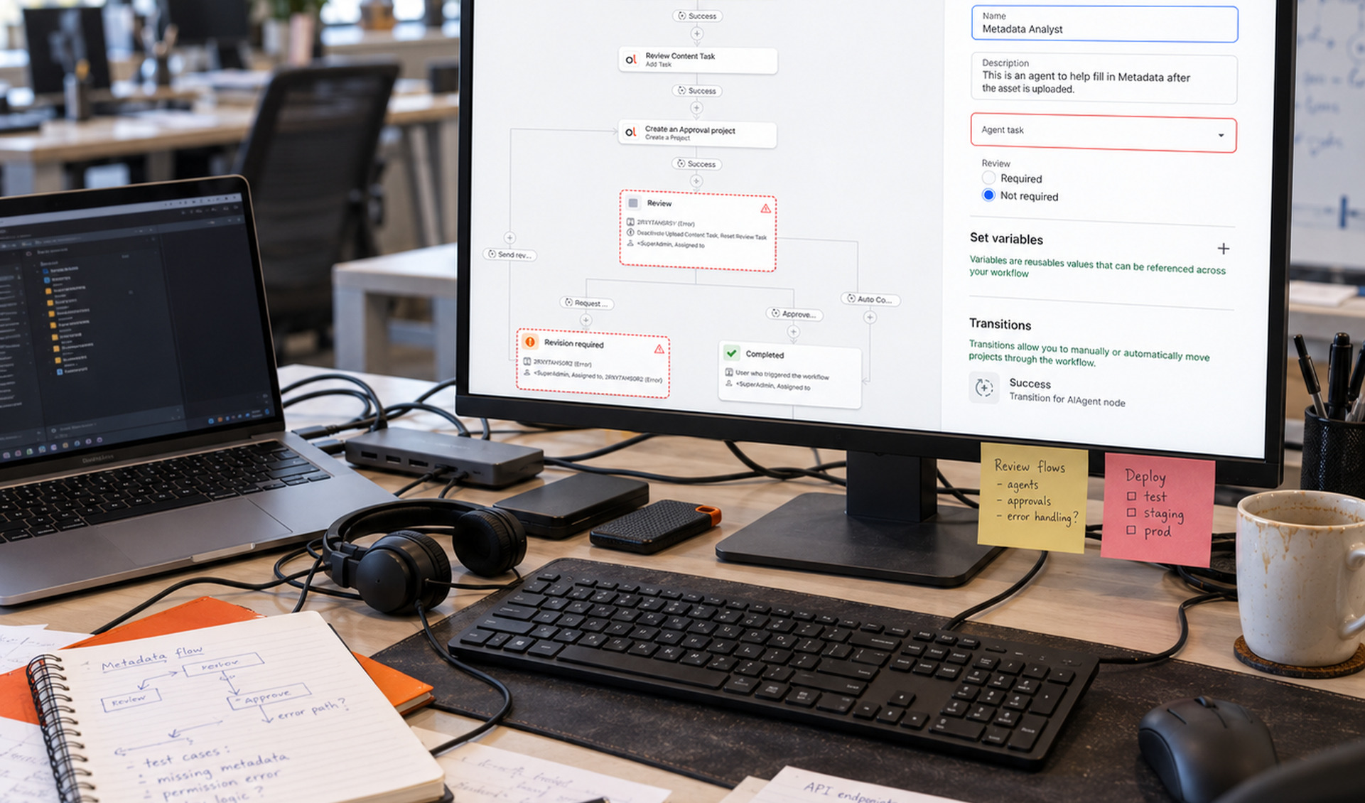 Lived-in IT workflow desk