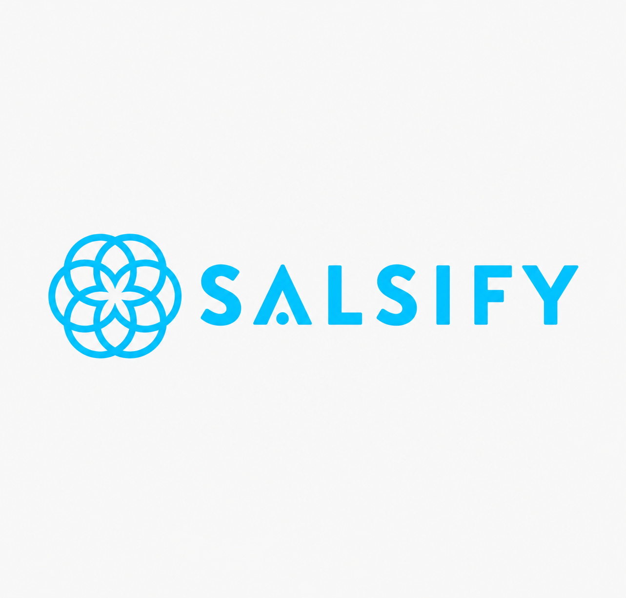 Centered cyan Salsify logo tile-2