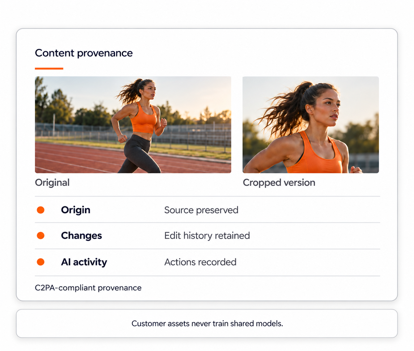 Customer data isolation in Orange Logic provenance