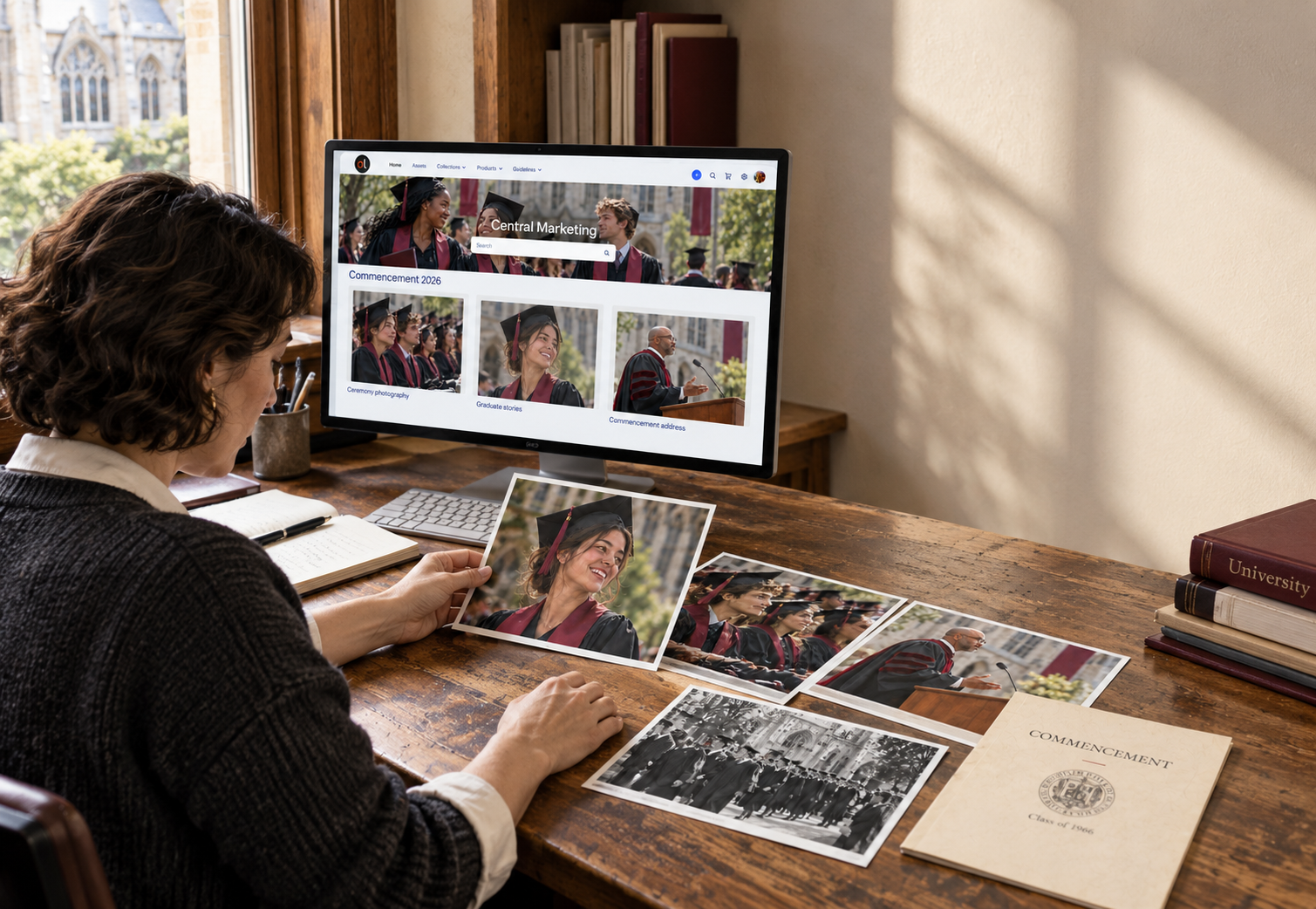 Curating campus memories by hand