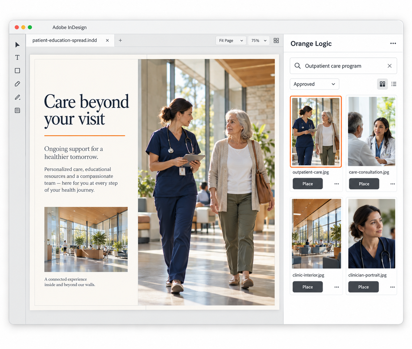 Orange Logic healthcare creative workflow