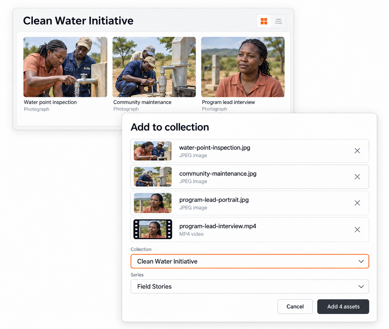 Clean Water Initiative Collection Upload