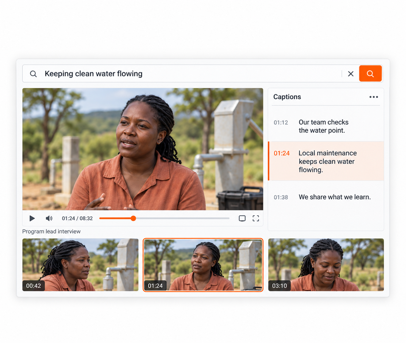 Clean Water Transcript Search