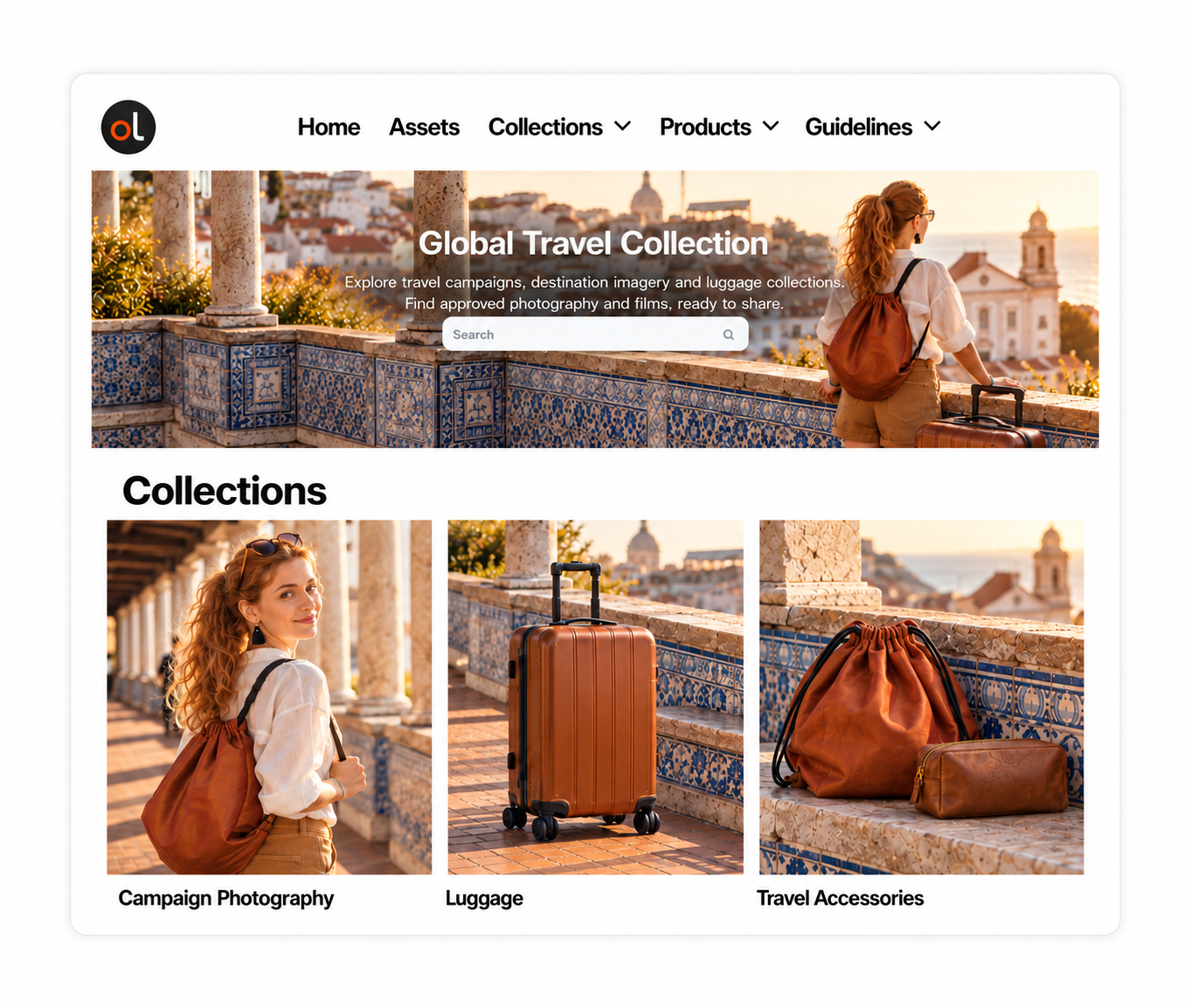 Orange Logic travel collection dashboard