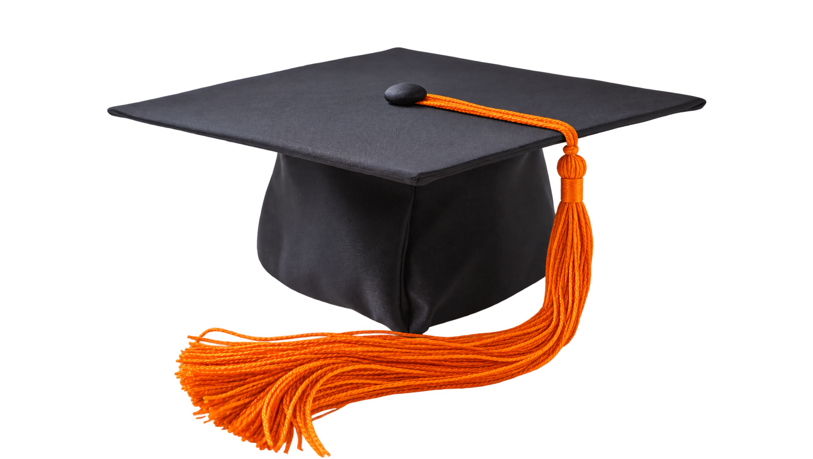 Orange Tassel on a Graduation Cap-1