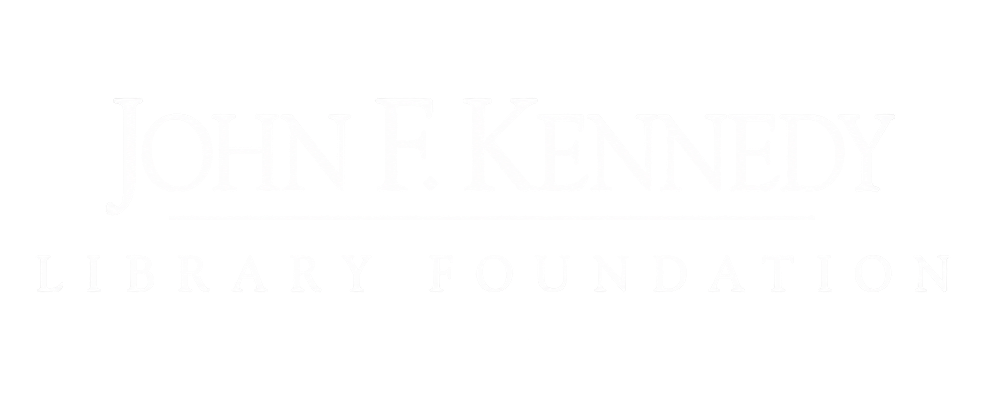 Pure white Kennedy Library Foundation logo