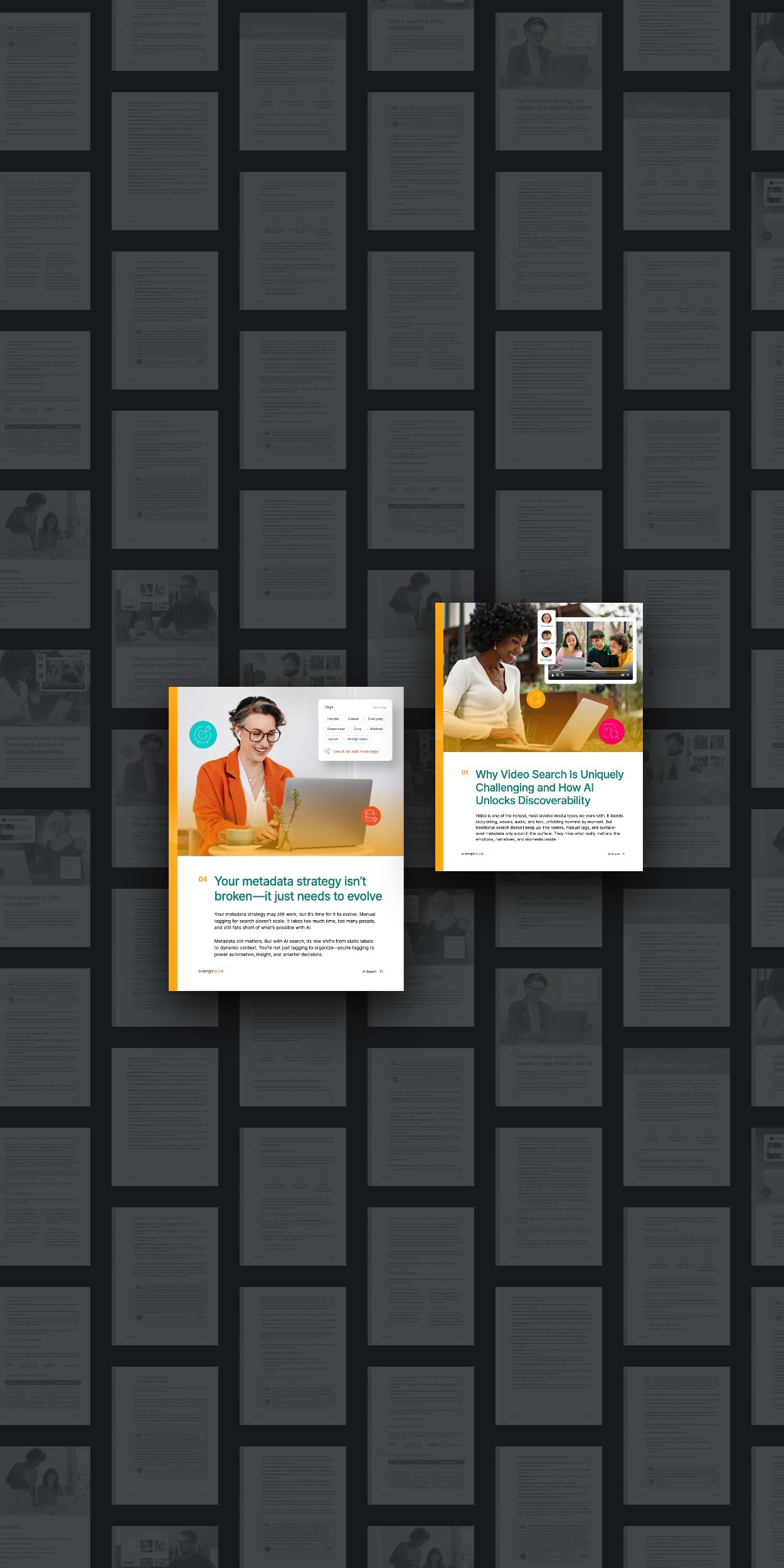 Inside pages of Smarter Search, Faster Results AI search guide