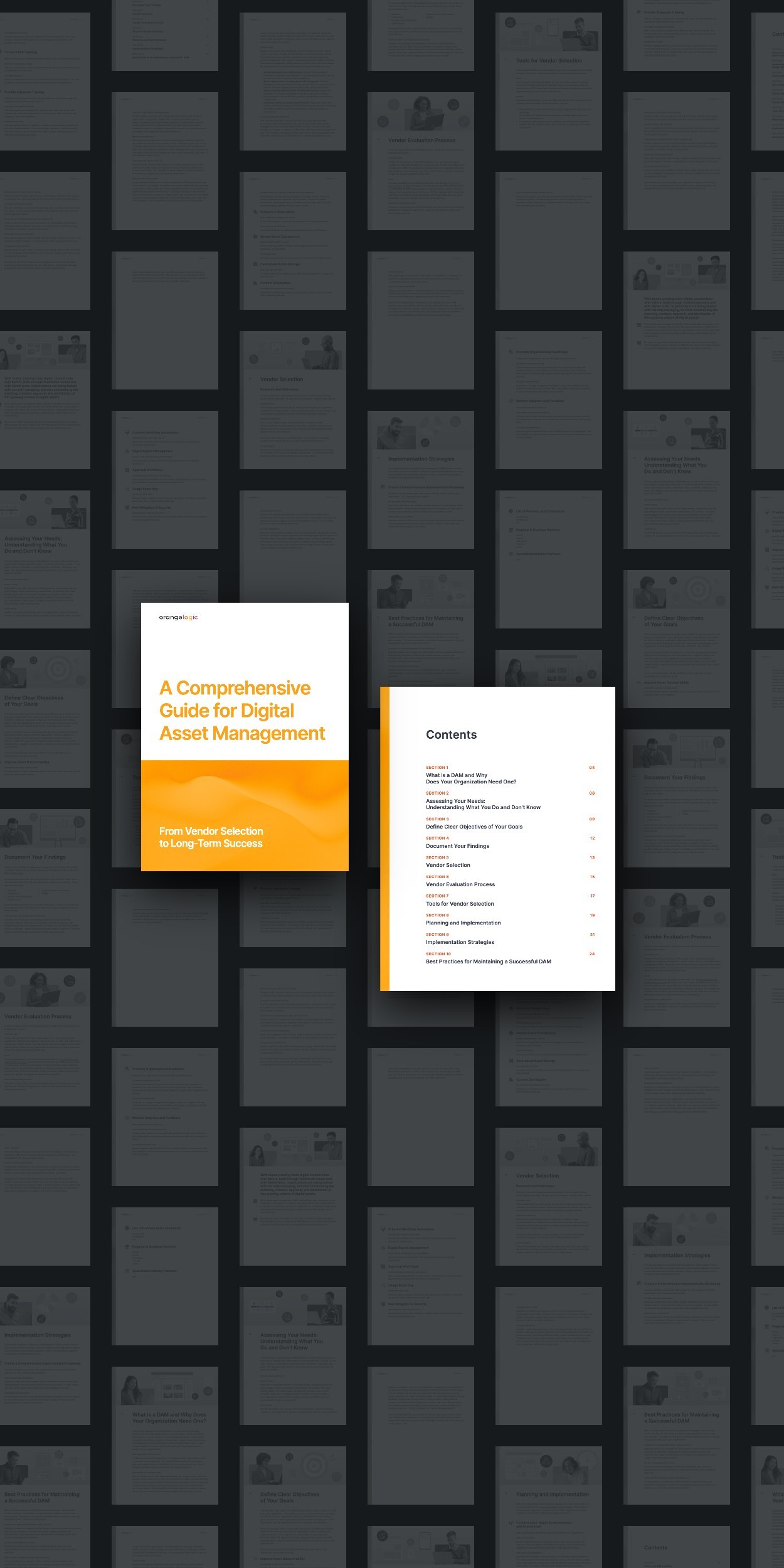 Cover and an inside page of A Comprehensive Guide for Digital Asset Management