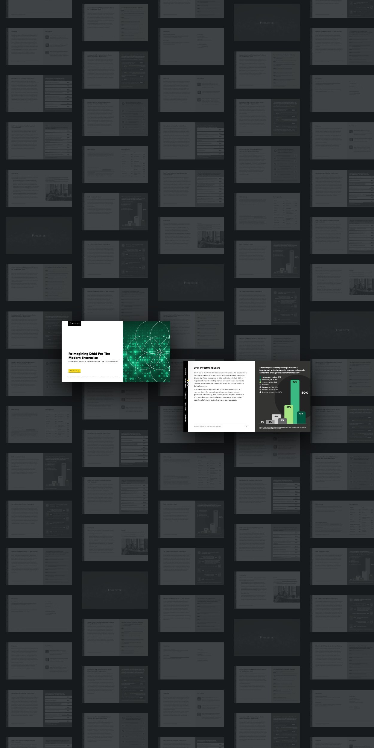 Cover and an inside page of Reimagining DAM for the Modern Enterprise report