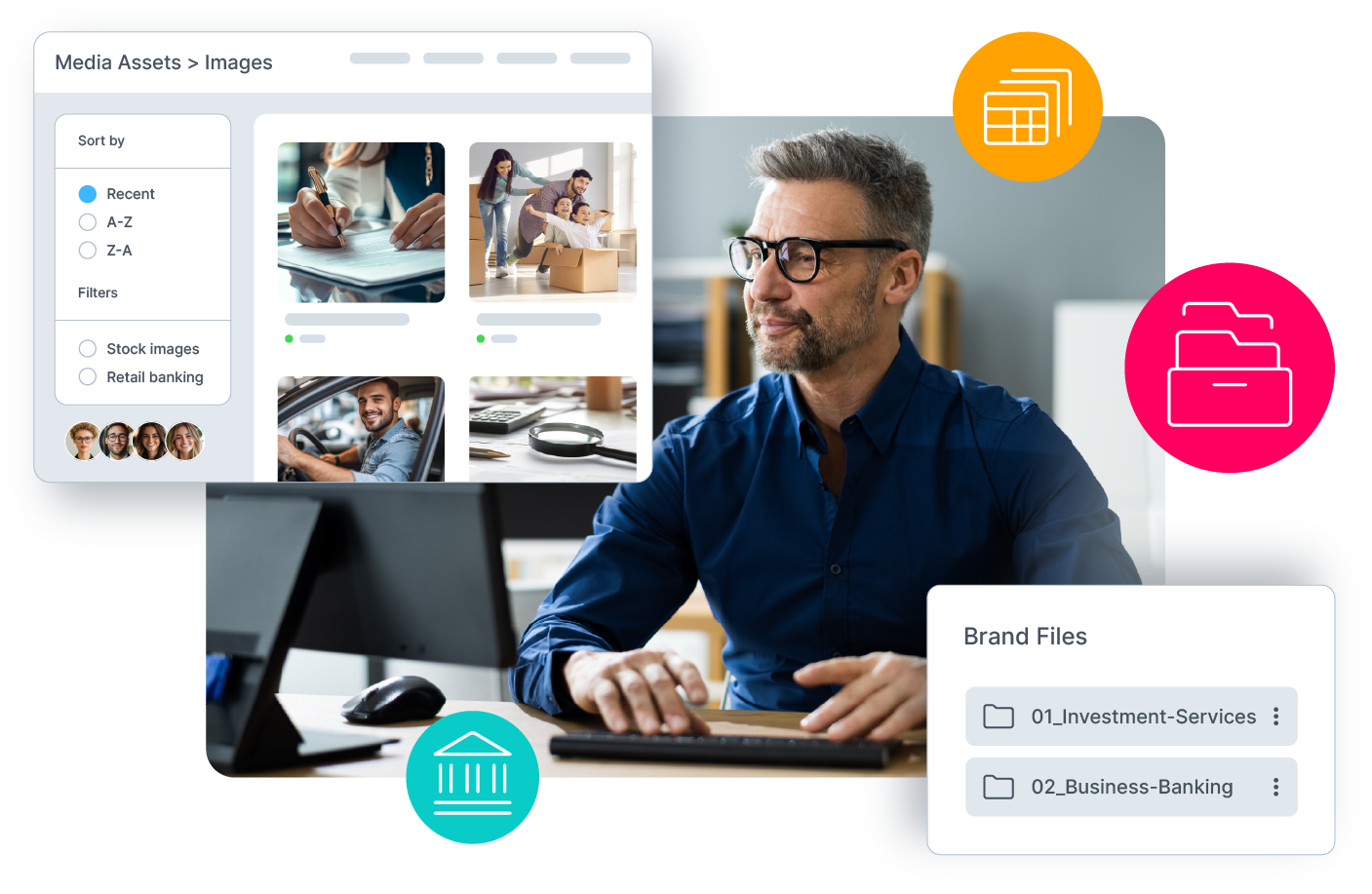 DAM solutions for Banks, Financial services, and Insurance