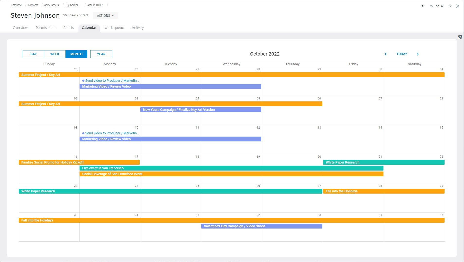 Calendar View Workflows