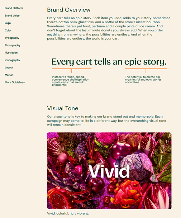 Screenshot of Instacart Brand Portal