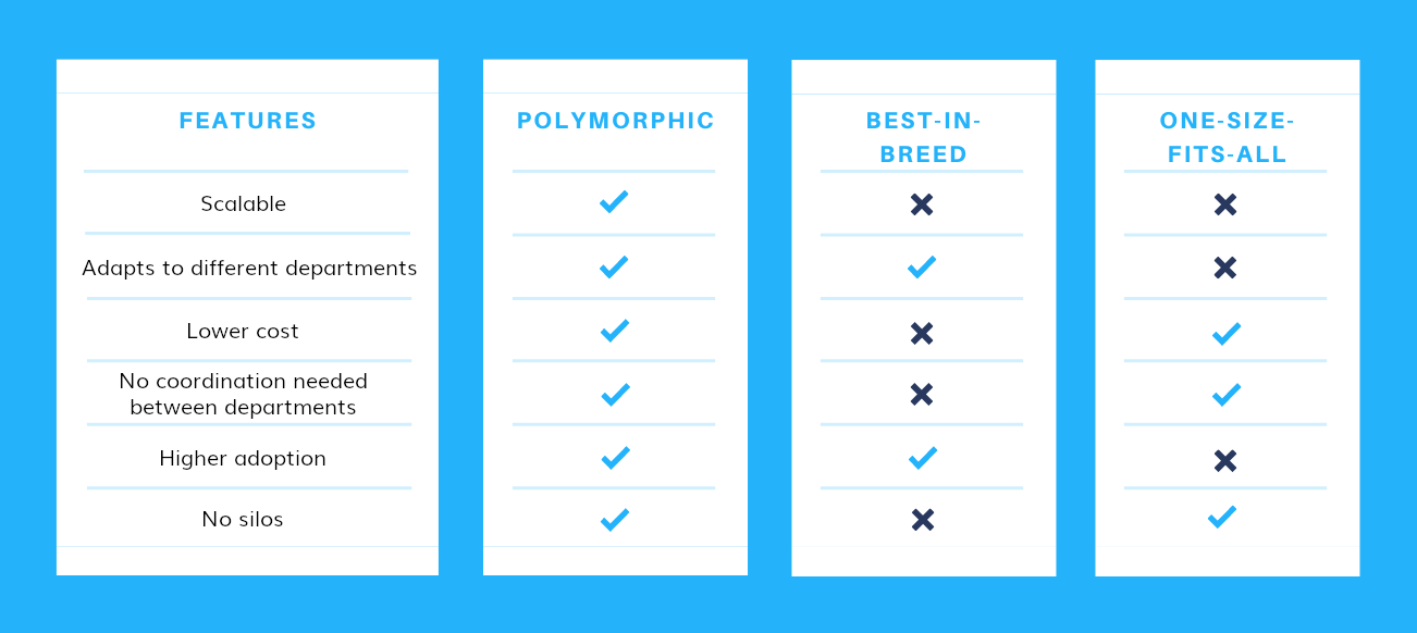 Polymorphic dam features chart